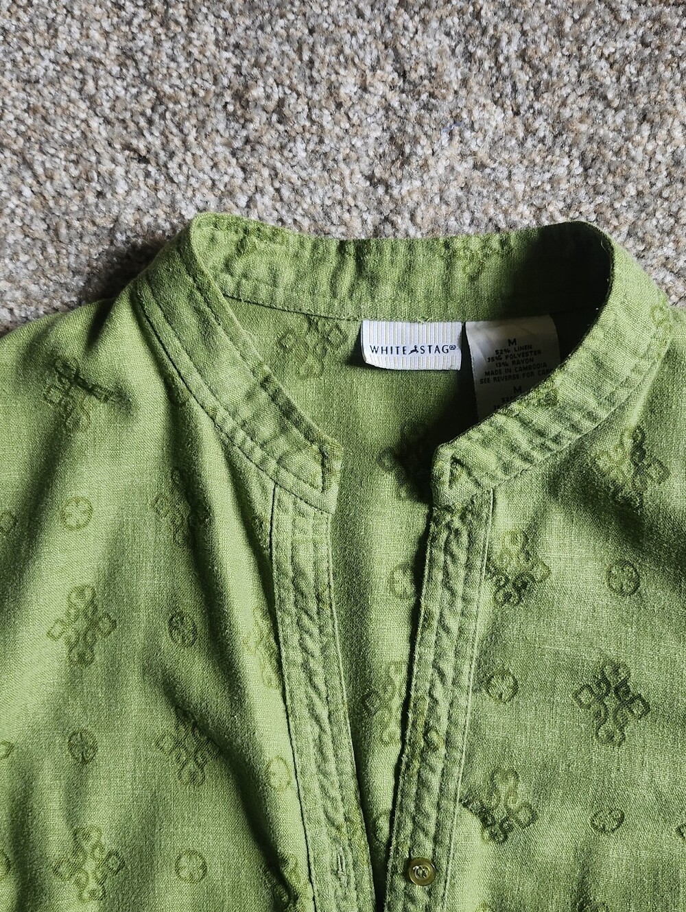 Green Button Up - Picture 3 of 6